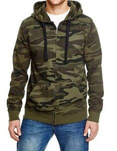 Bogensport Herren Camouflage Zip- Hoodie