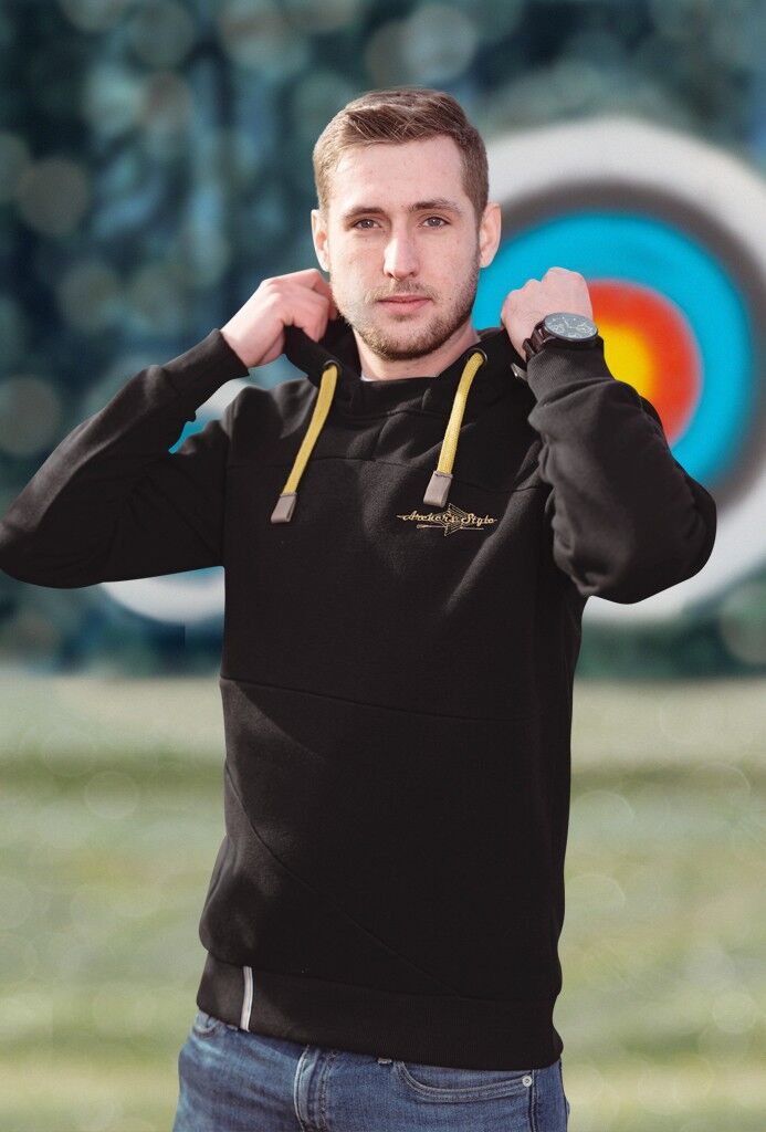 Bogensport Herren Hoodie Archers Style (Schwarz)